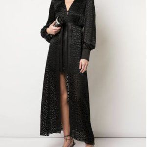 NWT – Alexis Silk Blend Black Jacquard 2-Way Dress